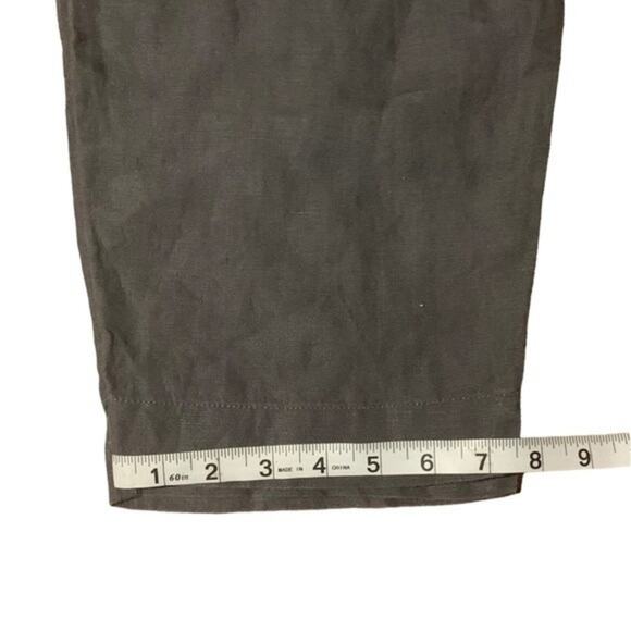 J. Jill Pure Jill Collection 100% Linen Slim Crops Pant Gray Size Small - Picture 7 of 8